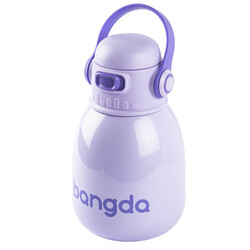 MOR ÇİFT KATMANLI TUTACAKLI PASLANMAZ ÇELİK ÇOCUK TERMOSU 800ML - Tantitoni