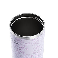 MOR DESENLİ PASLANMAZ ÇELİK TUTMALI PİPETLİ TERMOS BARDAK 900ML - 3
