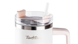 MOVE BEYAZ/BEJ PİPETLİ TERMOS BARDAK KAPAĞI - Tantitoni