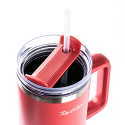 MOVE KIRMIZI PASLANMAZ ÇELİK PİPETLİ TERMOS BARDAK 1.2L - TANTİTONİ (1)