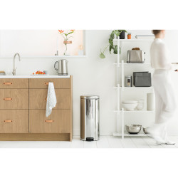 BRABANTIA - NEWICON BRILLIANT STEEL PEDALLI ÇÖP KUTUSU 30L (1)