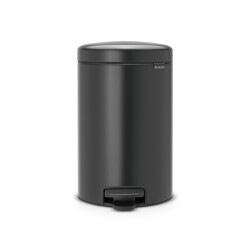 NEWICON CONFIDENT GREY PEDALLI ÇÖP KUTUSU 12L - 1
