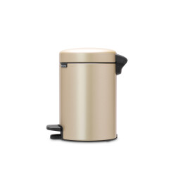 NEWICON METALLIC GOLD PEDALLI ÇÖP KUTUSU 3L - 3