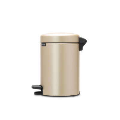 NEWICON METALLIC GOLD PEDALLI ÇÖP KUTUSU 3L - 3