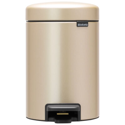 NEWICON METALLIC GOLD PEDALLI ÇÖP KUTUSU 3L - 1