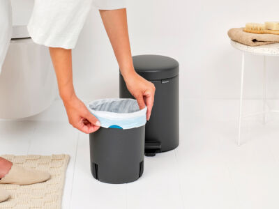 NEWICON MINERAL INFINITE GREY PEDALLI ÇÖP KUTUSU 5L - 4