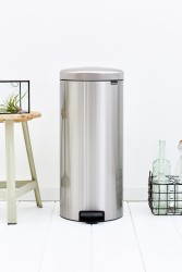 NEWICON FPP MATT STEEL PEDALLI ÇÖP KUTUSU 30L 