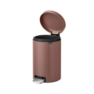 NEWICON SATIN TAUPE PEDALLI ÇÖP KUTUSU 12L - 3