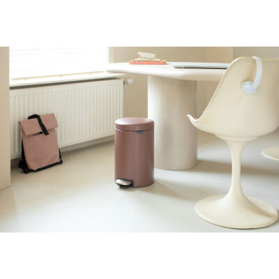 NEWICON SATIN TAUPE PEDALLI ÇÖP KUTUSU 12L - 2