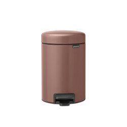 NEWICON SATIN TAUPE PEDALLI ÇÖP KUTUSU 3L - 1