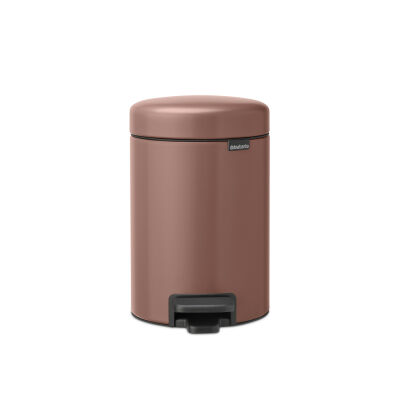 NEWICON SATIN TAUPE PEDALLI ÇÖP KUTUSU 3L - 1