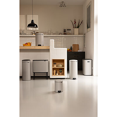 NEWICON SOFT GREY PEDALLI ÇÖP KUTUSU 12L - 5