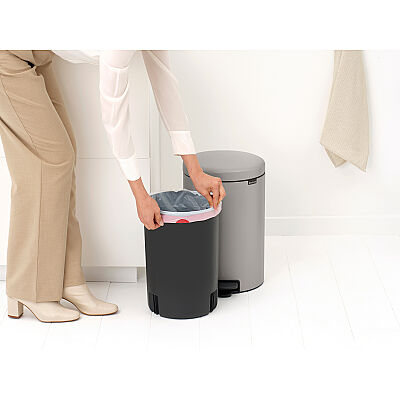 NEWICON SOFT GREY PEDALLI ÇÖP KUTUSU 20L - 3