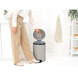 NEWICON SOFT GREY PEDALLI ÇÖP KUTUSU 20L - 4