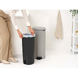 NEWICON SOFT GREY PEDALLI ÇÖP KUTUSU 30L - 4