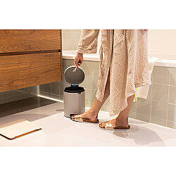 NEWICON SOFT GREY PEDALLI ÇÖP KUTUSU 5L - 3