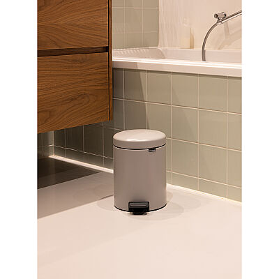 NEWICON SOFT GREY PEDALLI ÇÖP KUTUSU 5L - 2