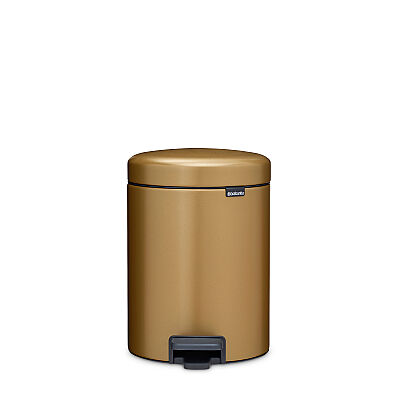 NEWICON WARM BRASS PEDALLI ÇÖP KUTUSU 5L - 1