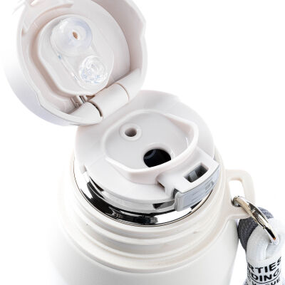 OKADI BARDAK KAPAKLI BEYAZ PASLANMAZ ÇELİK TERMOS 750ML - 3