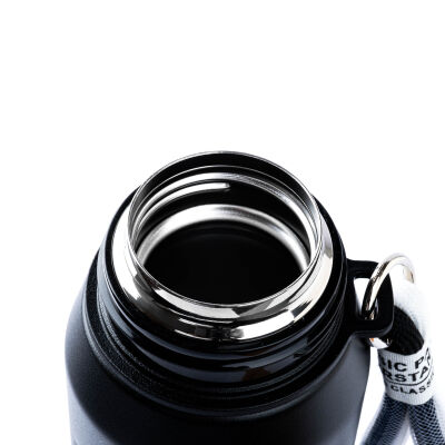 OKADI BARDAK KAPAKLI SİYAH PASLANMAZ ÇELİK TERMOS 750ML - 3