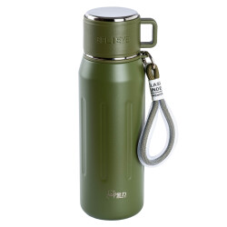 OKADI BARDAK KAPAKLI YEŞİL PASLANMAZ ÇELİK TERMOS 750ML - TANTİTONİ