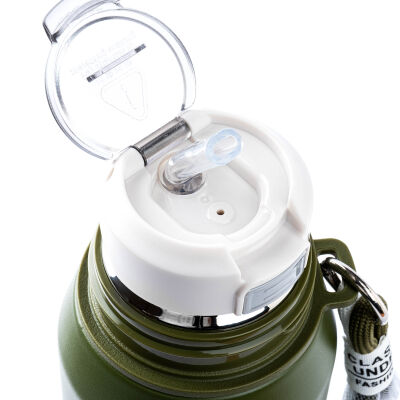 OKADI BARDAK KAPAKLI YEŞİL PASLANMAZ ÇELİK TERMOS 750ML - 2