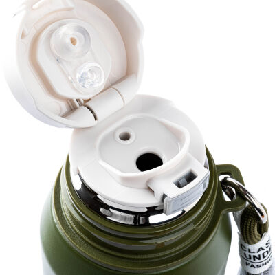 OKADI BARDAK KAPAKLI YEŞİL PASLANMAZ ÇELİK TERMOS 750ML - 4