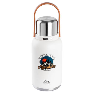 OKADI BEYAZ PASLANMAZ ÇELİK ADVENTURE TUTACAKLI TERMOS 1.2LT - 1
