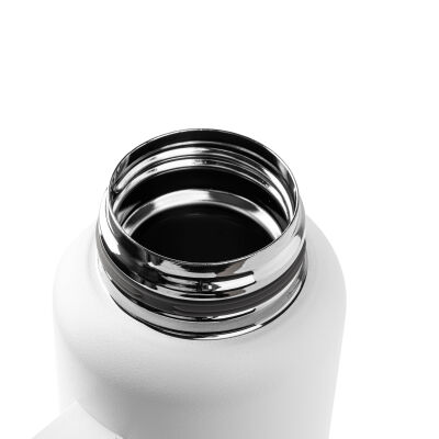 OKADI BEYAZ PASLANMAZ ÇELİK YAN TUTACAKLI SÜZGEÇLİ TERMOS 900ML - 3