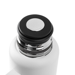 OKADI BEYAZ PASLANMAZ ÇELİK YAN TUTACAKLI SÜZGEÇLİ TERMOS 900ML - TANTİTONİ (1)