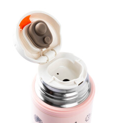 OKADI ÇİÇEK DESENLİ PEMBE PASLANMAZ ÇELİK TERMOS 500ML - 3