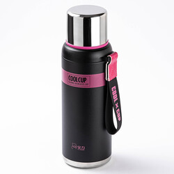 -OKADI COLOR RIM SİYAH PASLANMAZ ÇELİK TERMOS 650ML - Tantitoni