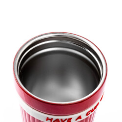 OKADI KIRMIZI BEYAZ PASLANMAZ ÇELİK TERMOS BARDAK 400ML - 4