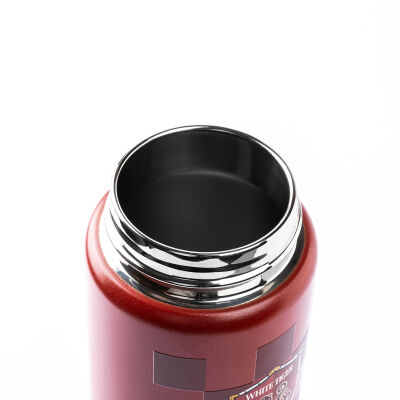 OKADI KIRMIZI DESENLİ PASLANMAZ ÇELİK TERMOS 380ML - 3