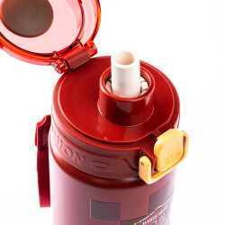 OKADI KIRMIZI DESENLİ PASLANMAZ ÇELİK TERMOS 380ML - TANTİTONİ (1)