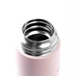 OKADI PEMBE DESENLİ BARDAKLI PASLANMAZ ÇELİK TERMOS 400ML - 4