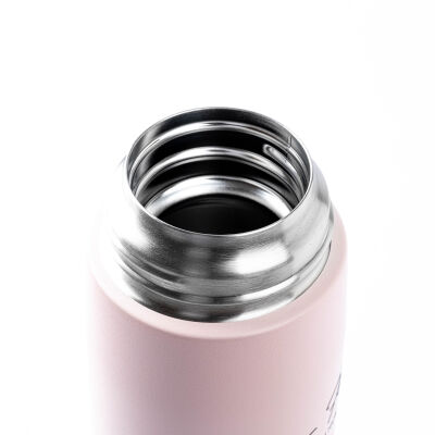 OKADI PEMBE DESENLİ BARDAKLI PASLANMAZ ÇELİK TERMOS 400ML - 4