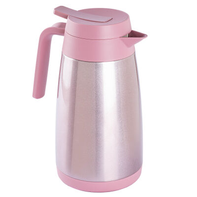 OKADI PEMBE PASLANMAZ ÇELİK ÇAY TERMOSU 1L - 1