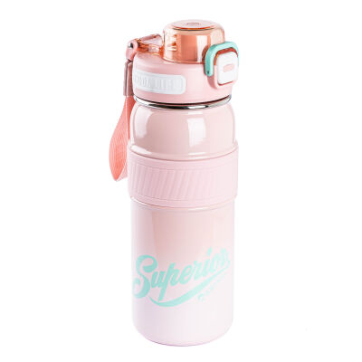 OKADI SUPERIOR PİPETLİ PEMBE PASLANMAZ ÇELİK TERMOS 750ML - 1