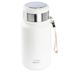 OKADI SÜZGEÇLİ BEYAZ PASLANMAZ ÇELİK TERMOS 1L - TANTİTONİ