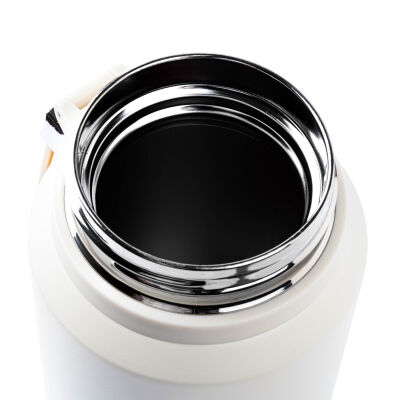 OKADI SÜZGEÇLİ BEYAZ PASLANMAZ ÇELİK TERMOS 1L - 3