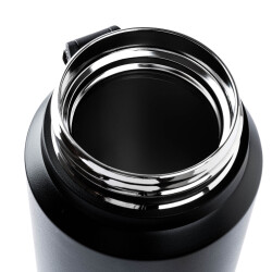 OKADI SÜZGEÇLİ SİYAH PASLANMAZ ÇELİK TERMOS 1.4L - 3