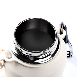 OKADI UZUN ASKILI BEYAZ PASLANMAZ ÇELİK PİPETLİ TERMOS 850ML - 3