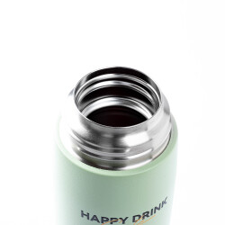 OKADI YEŞİL DESENLİ BARDAKLI PASLANMAZ ÇELİK TERMOS 300ML - 4