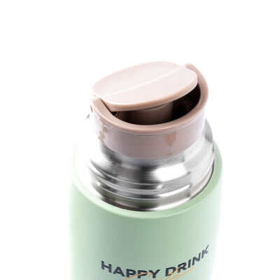 OKADI YEŞİL DESENLİ BARDAKLI PASLANMAZ ÇELİK TERMOS 300ML - 3