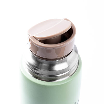 OKADI YEŞİL DESENLİ BARDAKLI PASLANMAZ ÇELİK TERMOS 400ML - 2