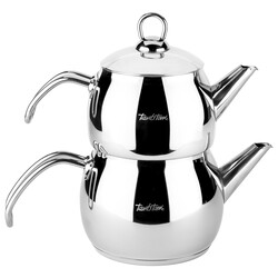 ORTA BOY PASLANMAZ ÇELİK ÇAYDANLIK TAKIMI 980/1700ML - Tantitoni