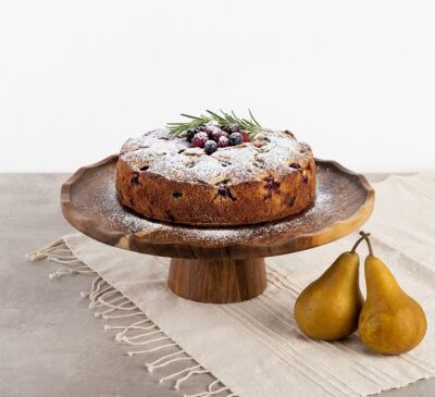 ÖZEL AHŞAP KEK STANDI 30X9CM - 2