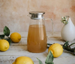 PASLANMAZ ÇELİK KAPAKLI BOROSİLİKAT CAM SÜRAHİ 1.8L - 3