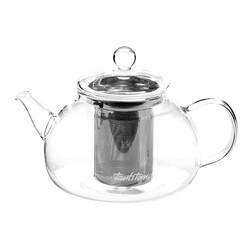 PASLANMAZ ÇELİK SÜZGEÇLİ BOROSİLİKAT CAM DEMLİK 980ML (TANTİ-A) - Tantitoni